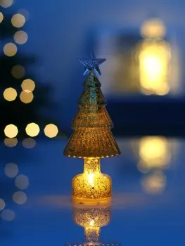 Фигура светодиодная «Ёлочка золотистая», 1 LED, 156 см, от батареек AG13x3, свечение тёплое белое