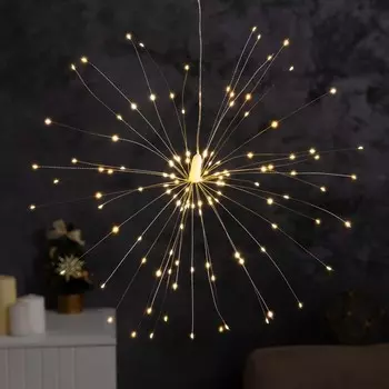 Фигура светодиодная «Салют», батарейки ААx4 (не в компл.), 120 LED, свечение теплоё белое