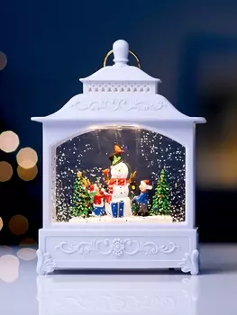 Фигура светодиодная "Снеговик" 5.5х14х19.5 см, 3хААА (не в компл.), музыка, USB, Т/БЕЛЫЙ