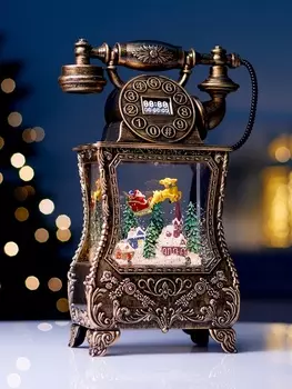 Фигура светодиодная "Телефон" 34х16х9 см, 3хААА (не в компл.), музыка, USB, Т/БЕЛЫЙ