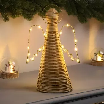 Фигура световая «Ангел плетёный», 3216х9 см, 20 LED, батарейки ААх2 (не в комплекте), свечение теплое белое