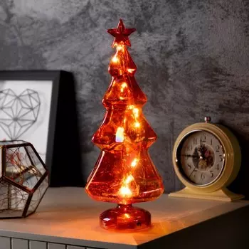 Фигура световая «Елка янтарная», 3013 см, 10 LED, батарейки АААх2 (нет в комплекте), свечение тёплое белое