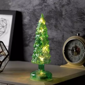 Фигура световая «Елка зеленая», 22.58 см, 10 LED, батарейки АААх2 (нет в комплекте), свечение тёплое белое