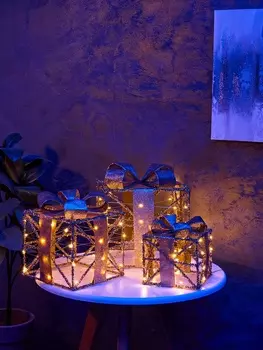 Фигура световая «Кубы», 2520х15 см, 90 LED, батарейки ААх8 (не в компл.), свечение тёплое белое