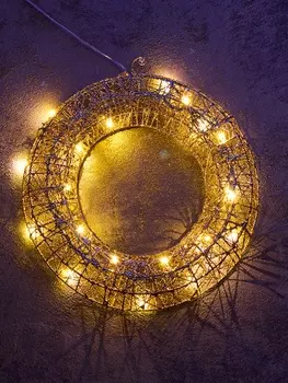 Фигура световая «Венок», 3030х5 см, 20 LED, батарейки ААх2 (не в компл.), свечение тёплое белое