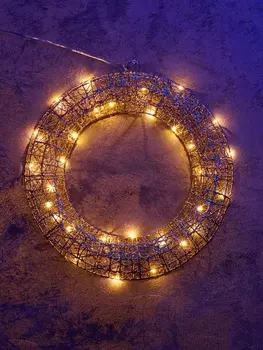 Фигура световая «Венок», 4040х5 см, 30 LED, батарейки ААх3 (не в компл.), свечение тёплое белое