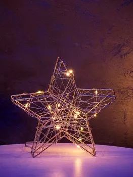 Фигура световая «Звезда», 2020х4 см, 15 LED, батарейки ААх2 (не в компл.), свечение тёплое белое