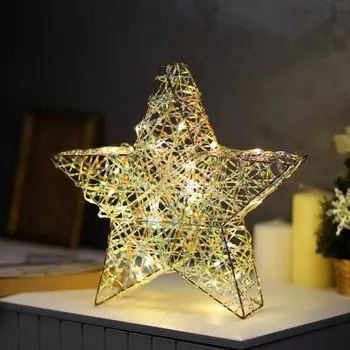 Фигура световая «Звезда плетенная», 3030х7 см, 30 LED, батарейки ААх3 (не в комплекте), свечение тёплое белое