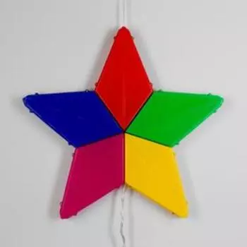 Фигура уличная "Звезда цветная", 44х44х4 см, пластик, 220В, 3 м провод, контр. 8р. МУЛЬТИ