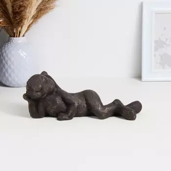 Фигура "Заяц лежит" цвет бронза, 24х8х8см