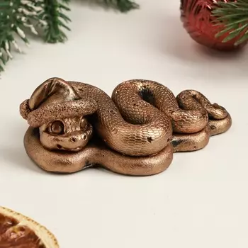 Фигура "Змея в колпаке" бронза, 9х6см