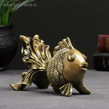 Фигурка полистоун «Золотая рыбка», золото, 146.58.5 см