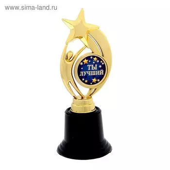 Кубок наградная фигура: звезда «Ты лучший» золото, пластик, 18.5 см