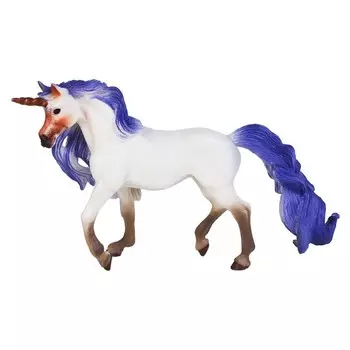 Фигурка «Белый единорог с синей гривой»