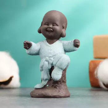 Фигурка керамика TAKE IT EASY «Будда каратист», 79 см, голубая