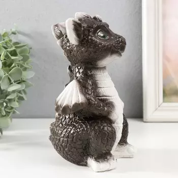 Фигурка гипс «Дракончик», 181010 см, чёрно-белый