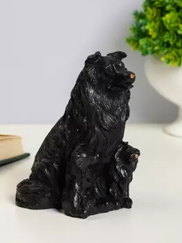 Фигурка гипс «Колли», 107 см, чёрный