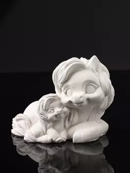 Фигурка гипс «Пони мама», 976 см, натуральный