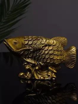 Фигурка гипс «Рыбка фэншуй», 1457.5 см, цвет золотой