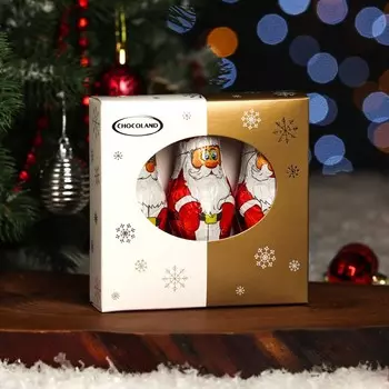 Фигурка из молочного шоколада "Санта", 3 х 28 г