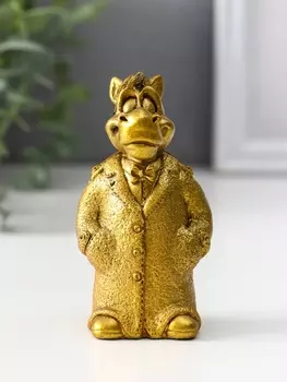Фигурка «Конь в пальто малый» 954 см, золото