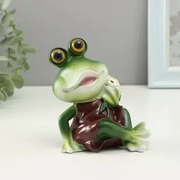 Фигурка полистоун TAKE IT EASY «Лягушка с ромашкой», 79.511.5 см