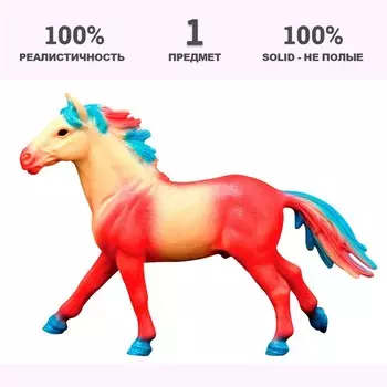 Фигурка «Мир фэнтези: сказочная красно-жёлтая лошадь»
