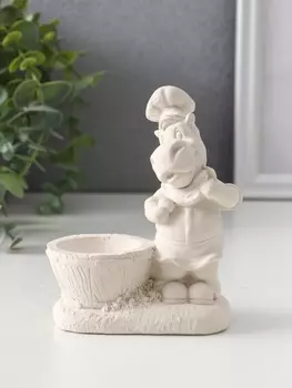 Фигурка-подставка для мелочей «Конь шеф повар», подсвечник, 119.55.5 см, натуральный
