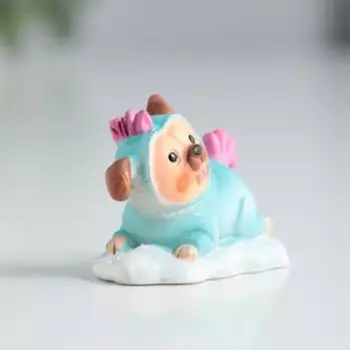 Фигурка полистоун «Мопс в костюме пони», 4 см