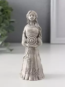 Фигурка славянская богиня «Жива» 12.555 см, серая