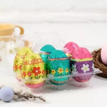 Фигурка "Сумашедшее яйцо" из молочного шоколада Chocoland в пластиковой коробке, 20 г х 6 шт 76693