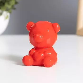 Фигурка светящаяся RISALUX «Медвежонок с сердцем», LED-ночник, 2 Вт, LR44, красный, 457 см