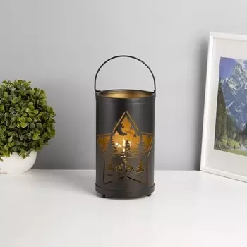 Фигурка светящаяся RISALUX «Ночной лес», LED-ночник, 3ААА, чёрный, 121220.5 см