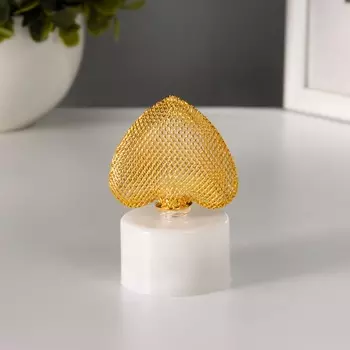 Фигурка светящаяся RISALUX «Сердце», LED-ночник, 0.3 Вт, 3.546.5 см