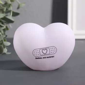 Фигурка светящаяся RISALUX «Сердце. Пластырь», LED-ночник, 3хLR44, 8117 см