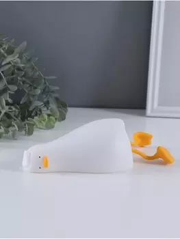 Фигурка светящаяся RISALUX «Спящая утка», 2 Вт, LED-ночник антистресс, RGB, USB, 101021 см