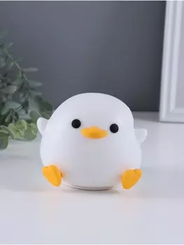 Фигурка светящаяся RISALUX «Утенок», 2 Вт, LED-ночник антистресс, RGB, USB, 10129.5 см