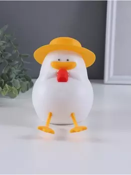 Фигурка светящаяся RISALUX «Утка в отпуске», 2 Вт, LED-ночник антистресс, RGB, USB, 108.514.5 см