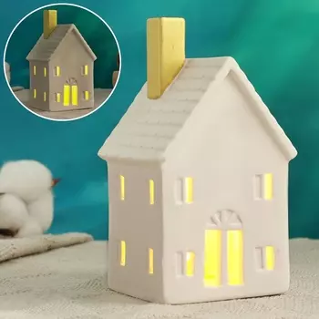 Фигурка светящаяся TAKE IT EASY «Домик с золотой трубой», керамика, 8814 см