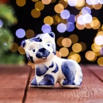 Фигурка "Тигр. Мандаринка", в упаковке, гжель