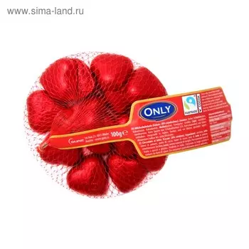 Фигурки из молочного шоколада Only «Сердца», 100 г