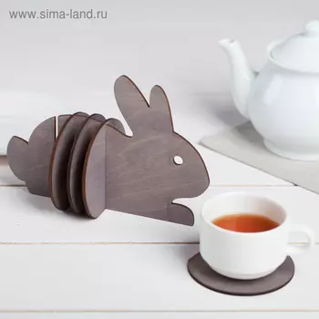 Фигурная подставка «Заяц», 8.5x9 см