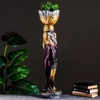 Фигурное кашпо "Амелия" разноцветная, 81х20см