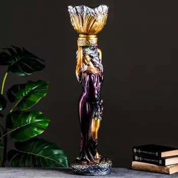 Фигурное кашпо "Амелия" разноцветная, 81х20см