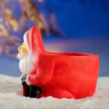 Фигурное кашпо "Дед мороз" 12х11х12см