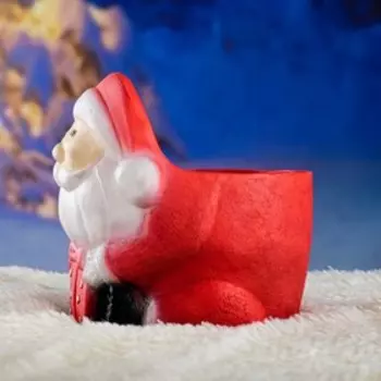 Фигурное кашпо "Дед мороз" 15х15х17см