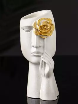 Фигурное кашпо для цветов «Венера», гипс, 146 см, белый