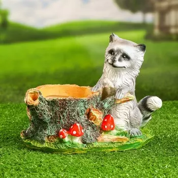 Фигурное кашпо "Енот" 20х27см