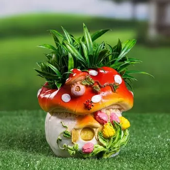 Фигурное кашпо "Гриб" 14х13х13см