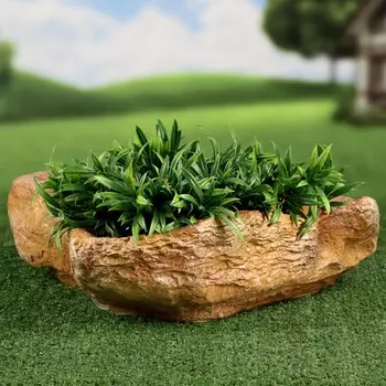 Фигурное кашпо "Камень" 5л / 40x13см